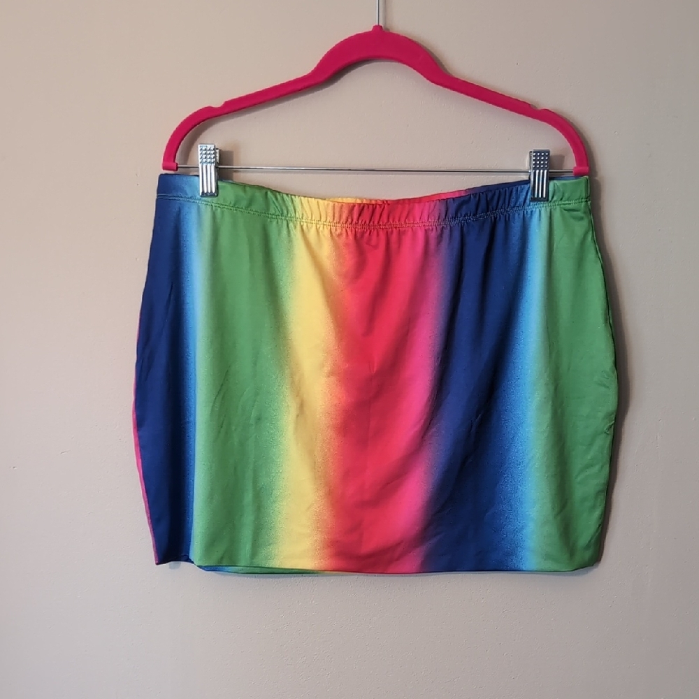 Fashion Nova Rainbow Mini Skirt
